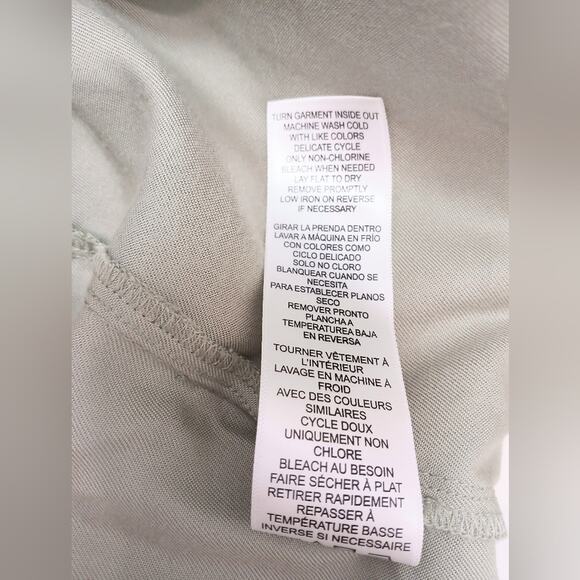 Kensie Shaket Sz Large Light Khaki Green Safari Military Buttons Preppy Jacket - Picture 16 of 16